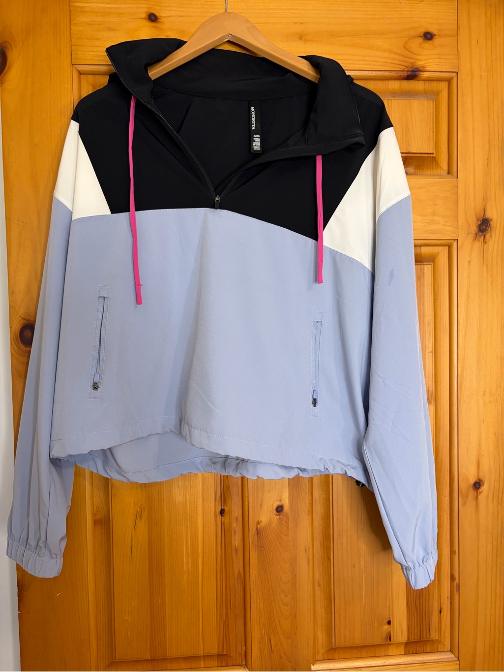 Mondetta Colorblock Quarter-Zip Athletic Pull Over Sporty